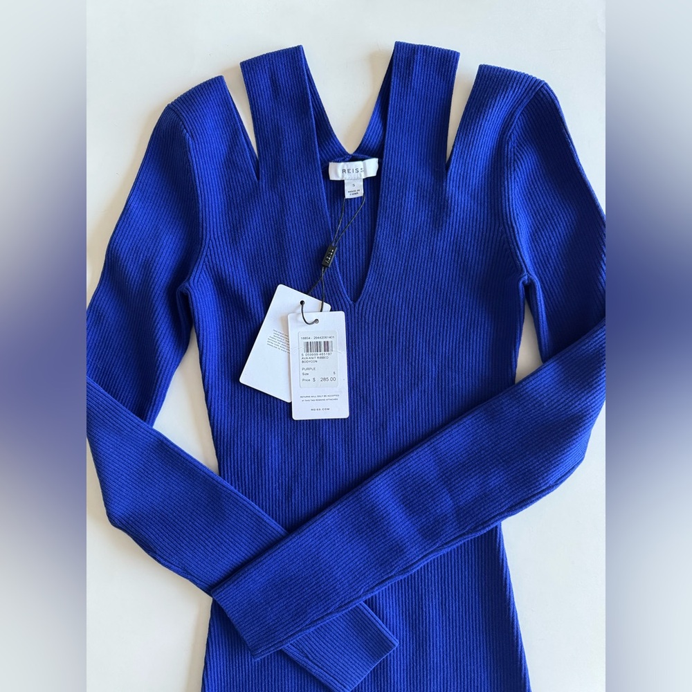 Reiss Ava 💙 Rib Knit Dress - Picture 6 of 7